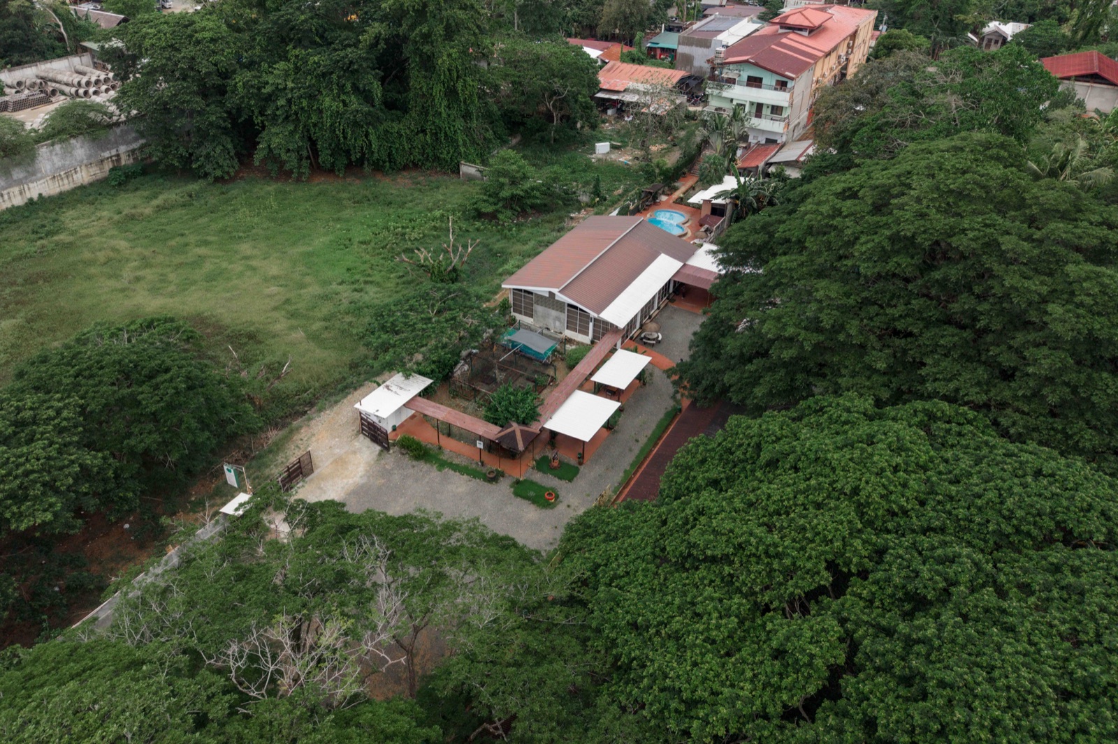 The property and grounds from above