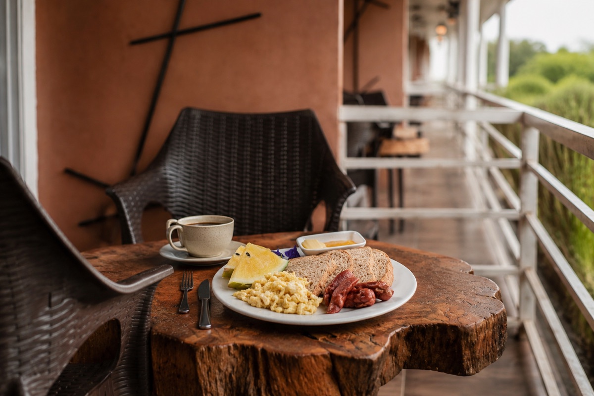 Breakfast on the Garden Suite's private patio